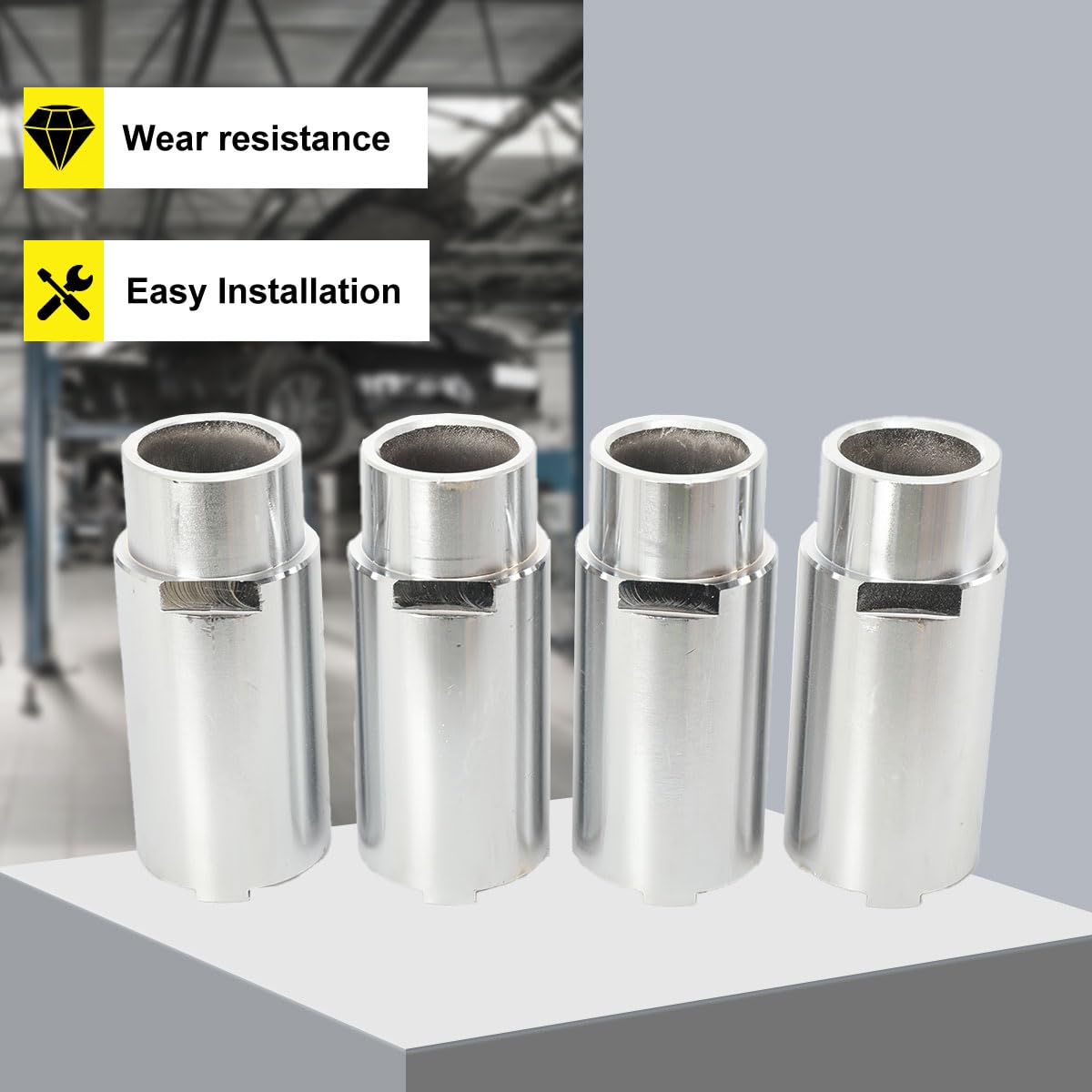 4Pcs Auto Hebebühne Erhöhungssäule, 50x130 mm Erhöhungssäule | Stabile Unterstützung Fußpolster Hebepads aus legiertem Stahl für Autohebebühne Fahrzeugwartung Autolifte