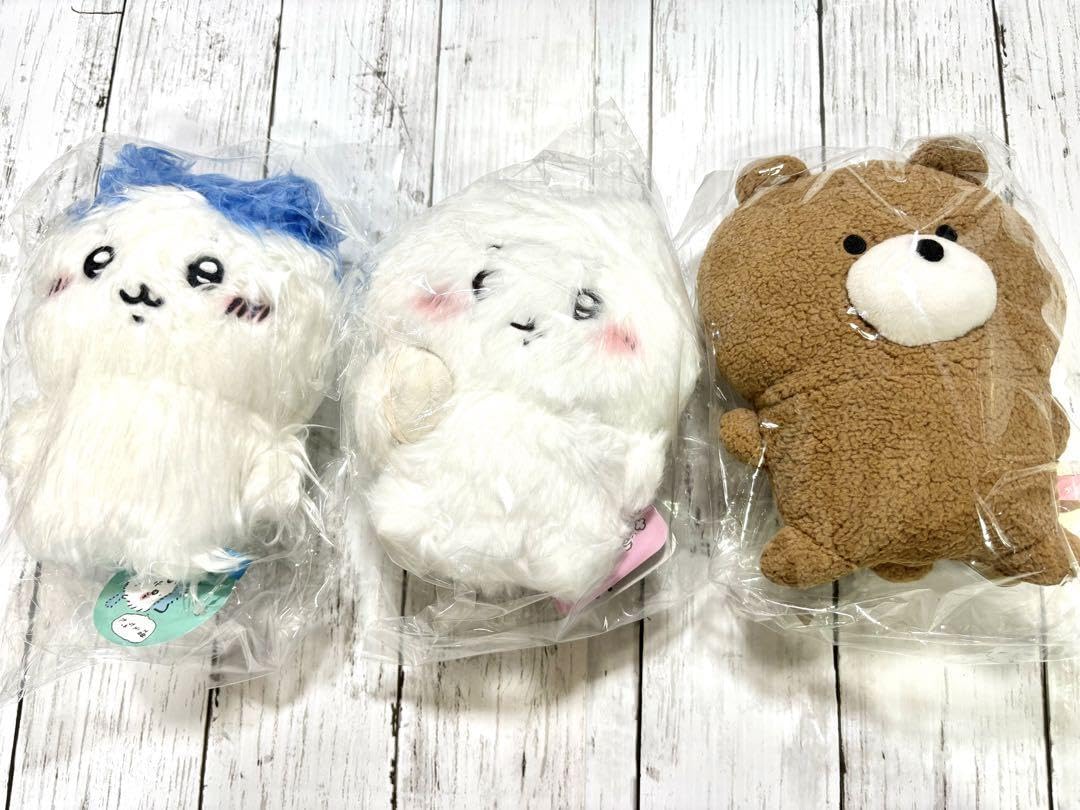 Amazon.co.jp: 3個セット 増えちゃった毛量な ちいかぬいぐるみS ちいかわ ちいかわくまぬいぐるみ 増えちゃった毛量なちいかわハチワレぬいぐるみS