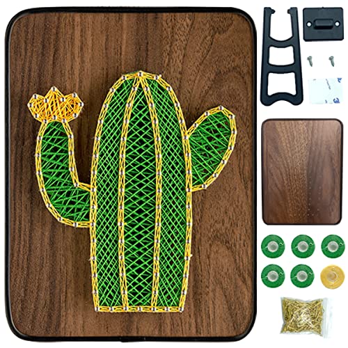 BAZIMA DIY String Art Kit for Beginner, DIY Cactus Craft Kit,Unique Gift,Craft Kit for Holidays