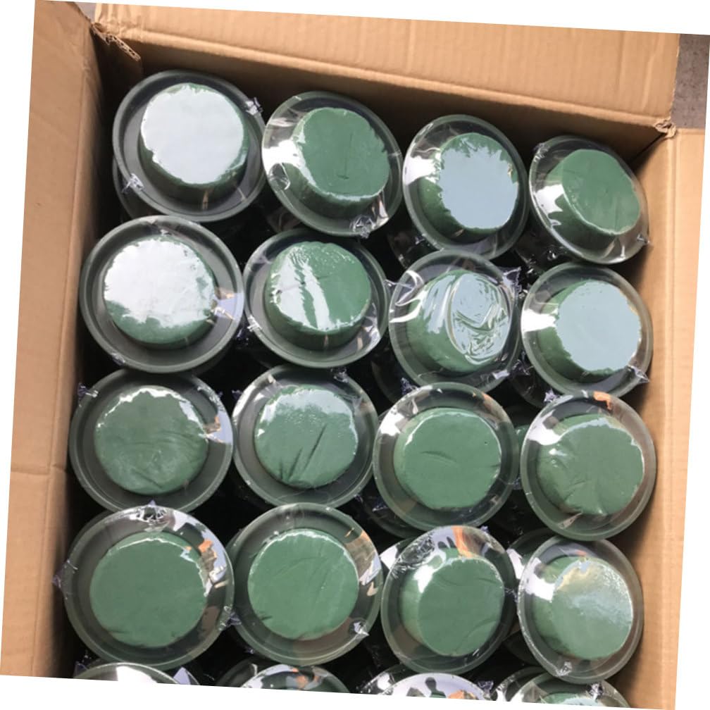 PLAFOPE Lot de 12 Blocs de Mousse Ronde Verte Haute Densité en Résine PP pour Compositions Florales DIY et Décoration, pour Fleuristes