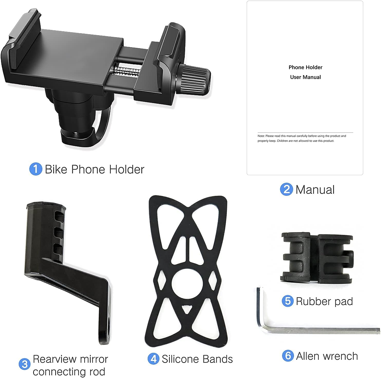 Fucare Bike Phone Mount Motorcycle Universal Phone Holder Anti-Theft, Face & Touch ID Bicycle Phone Holder Compatible with Samsung Galaxy S9/S8 Plus/Google Pixel / iPhone11/12 : Automotive