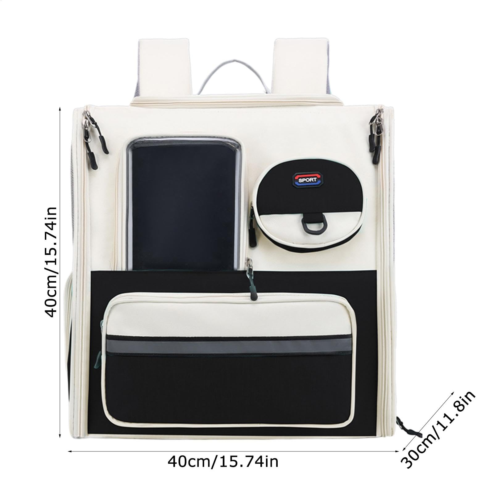 Borsa Trasportino Animali Domestici Pieghevole, Aperture Ventilazione | Zaino Per Gatti Pieghevole Aperture Multiple Di Ventilazione Per Cuccioli Campeggio Escursioni Attività Outdoor