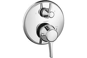 Hansgrohe Valve: Ecostat Classic Two-Handle Seven-Inch Wide Shower Valve Only with Diverter,...