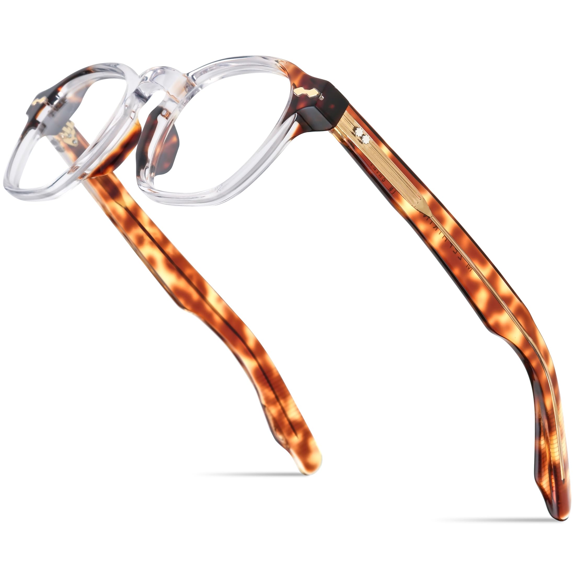 HEPIDEM Acetate Glasses Frame Men Women Square Eyeglasses Optical Spectacles MZEPH