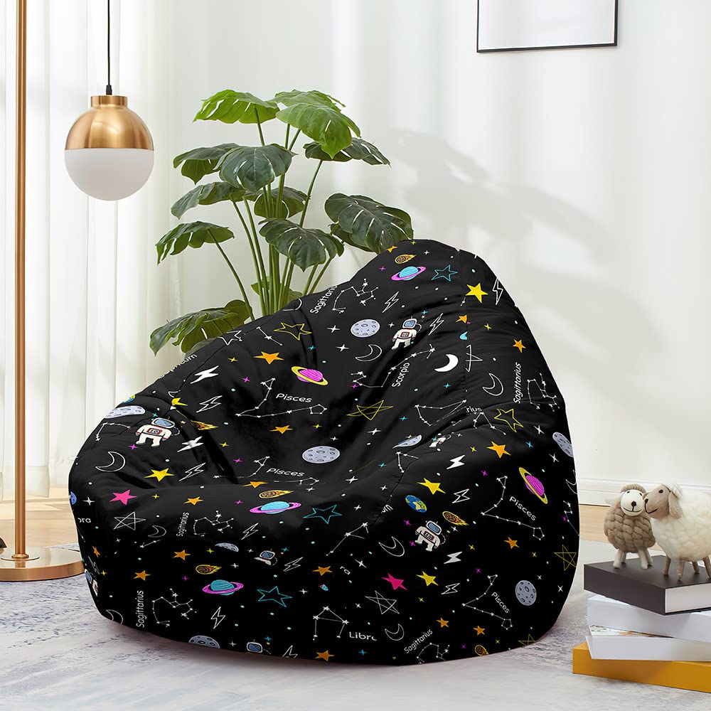 Pouf Gigante A Sacco Con Stampa Basket – Morbido E Accogliente, Perfetto Per Sedersi O Leggere (Senza Imbottitura) – Grigio, Taglia M