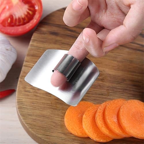 Miniatura 7 de Jupswan Protectores de dedos para cortar cuchillos de acero inoxidable, protector de corte, herramienta de cocina, cuchillo de chef, protector de