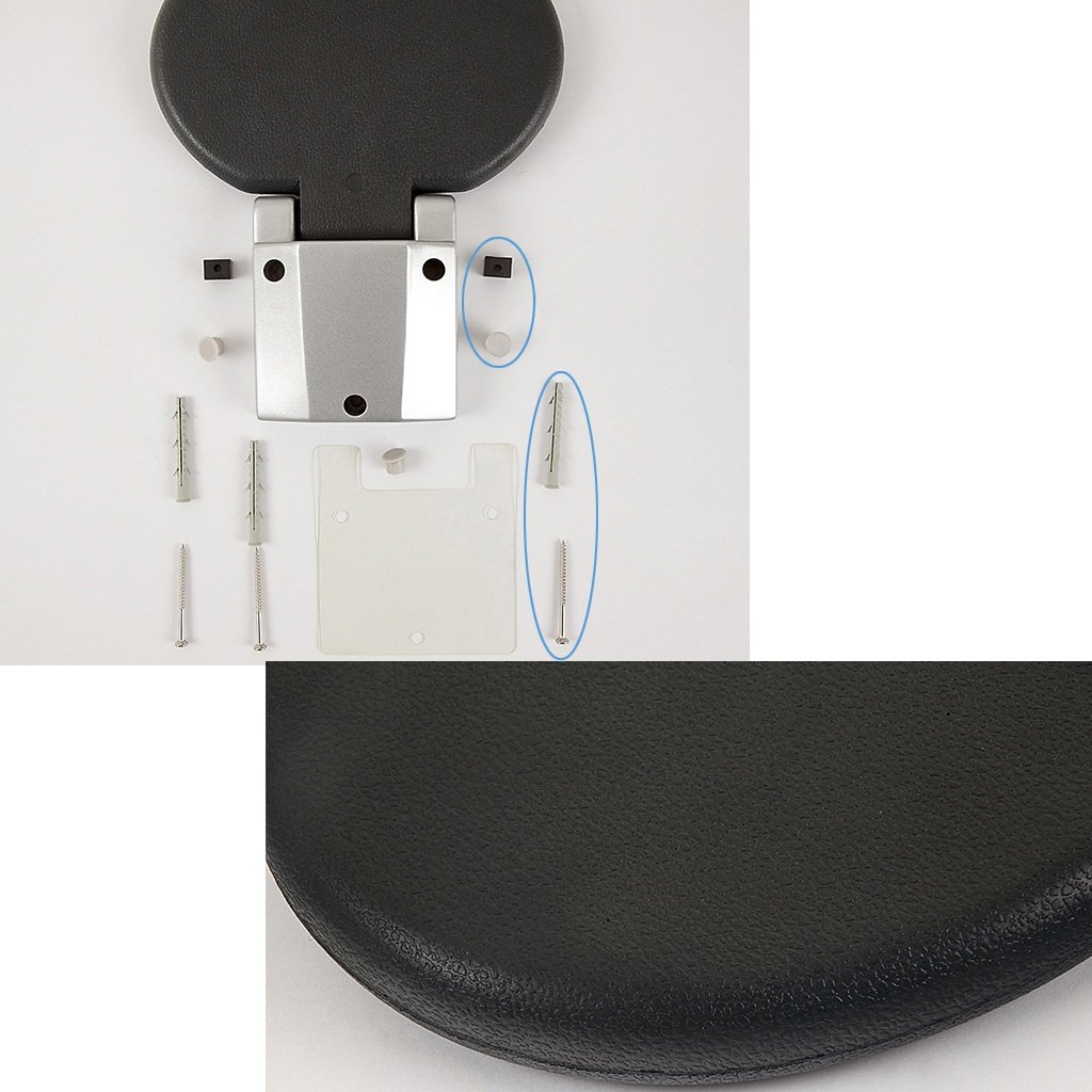 Taburetes de baño/Ducha Plegables Redondo montado en la Pared Zapatos de Cambio Plegables para Personas Mayores/discapacitadas Silla Antideslizante en Banco de Plata Bañera Máx. 150 kg