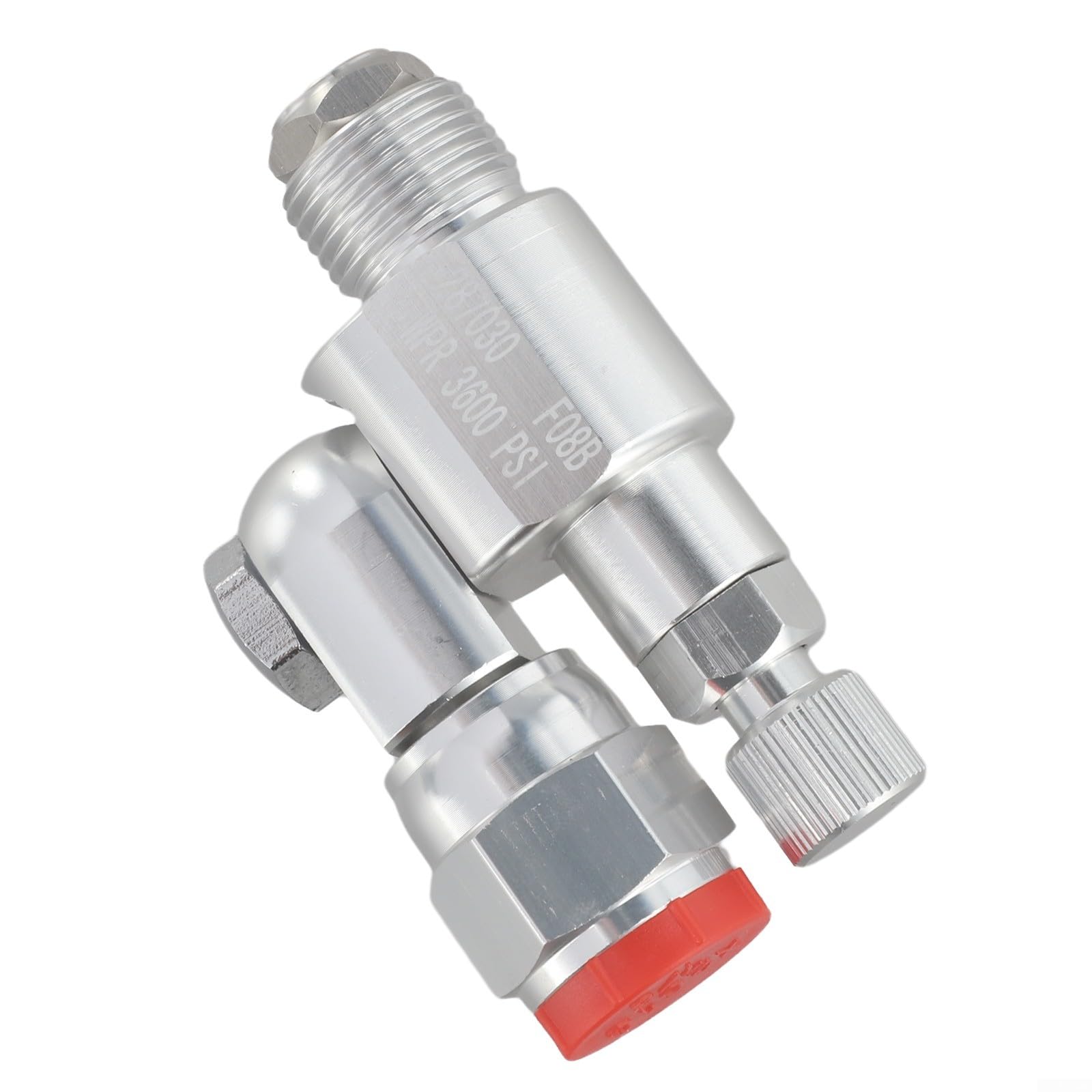 1 vanne de pulvérisation sans air 287030 avec tige d'extension de 25 cm, embout pivotant verrouillable anti-crachement pour pulvérisateurs de peinture haute pression, métal, 700-3600 psi, pour