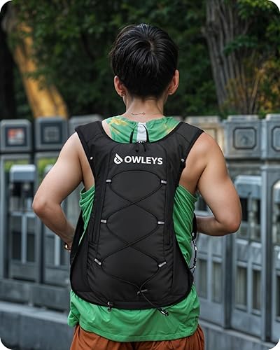 Miniatura 7 de Owleys Mochila de hidratación - Mochila de hidratación ligera e impermeable  Bolsa de agua de 2 litros  Mochila para correr y ciclismo para hombres