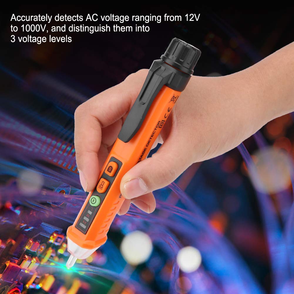 PM8909 Intelligent Non Contact AC Voltage Orange Tester Pen Circuit Detector