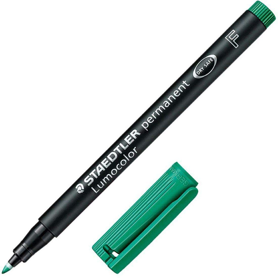 Staedtler – Lote de 12 lumocolors marcador Permanent 318 F, verde