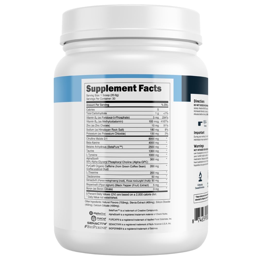 Transparent Labs Bulk Pre Workout Powder - 30 Servings, Pineapple Coconut — Amazon image 8