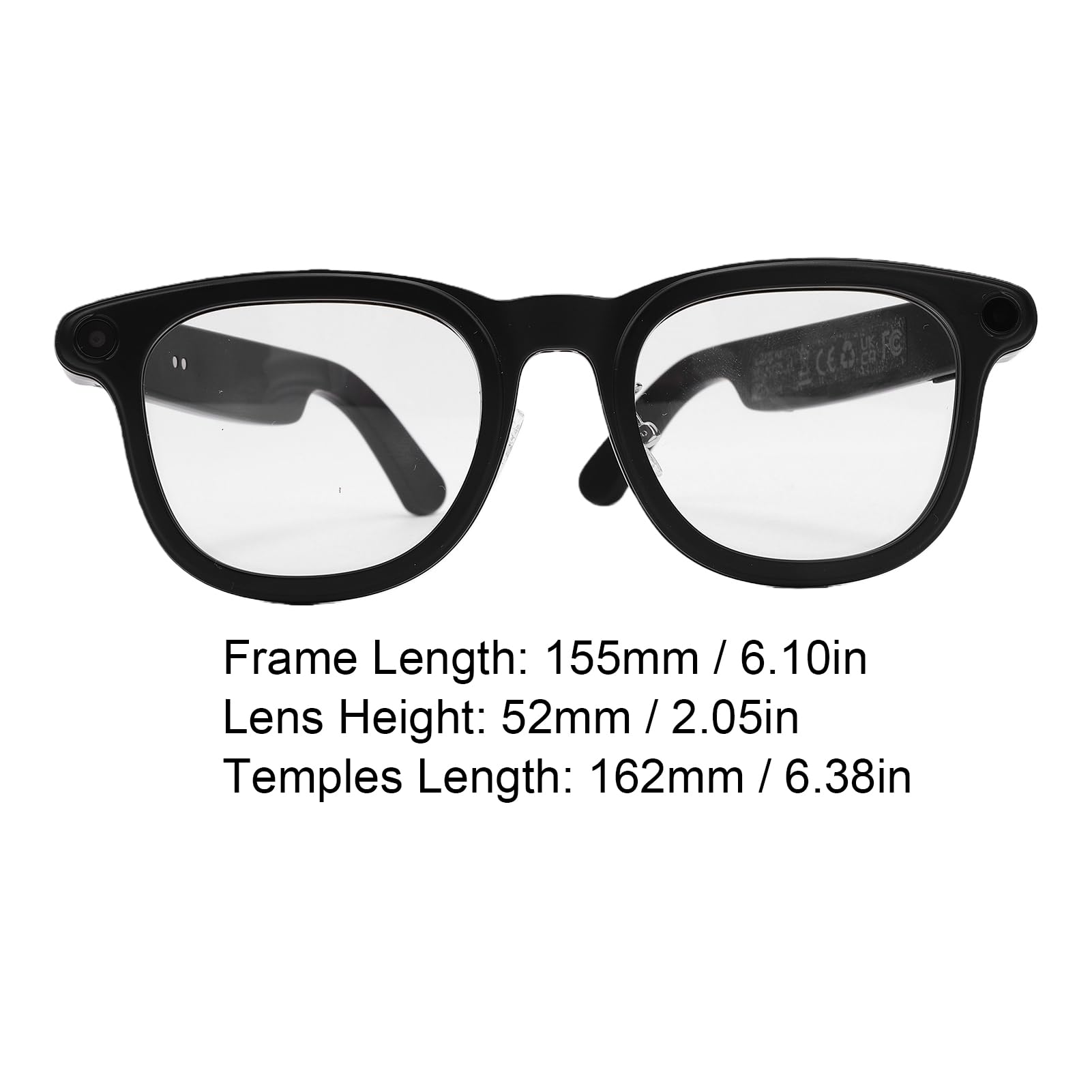 Fdit Lunettes Intelligentes 4K avec Caméra HD, pour Voyages et Quotidien