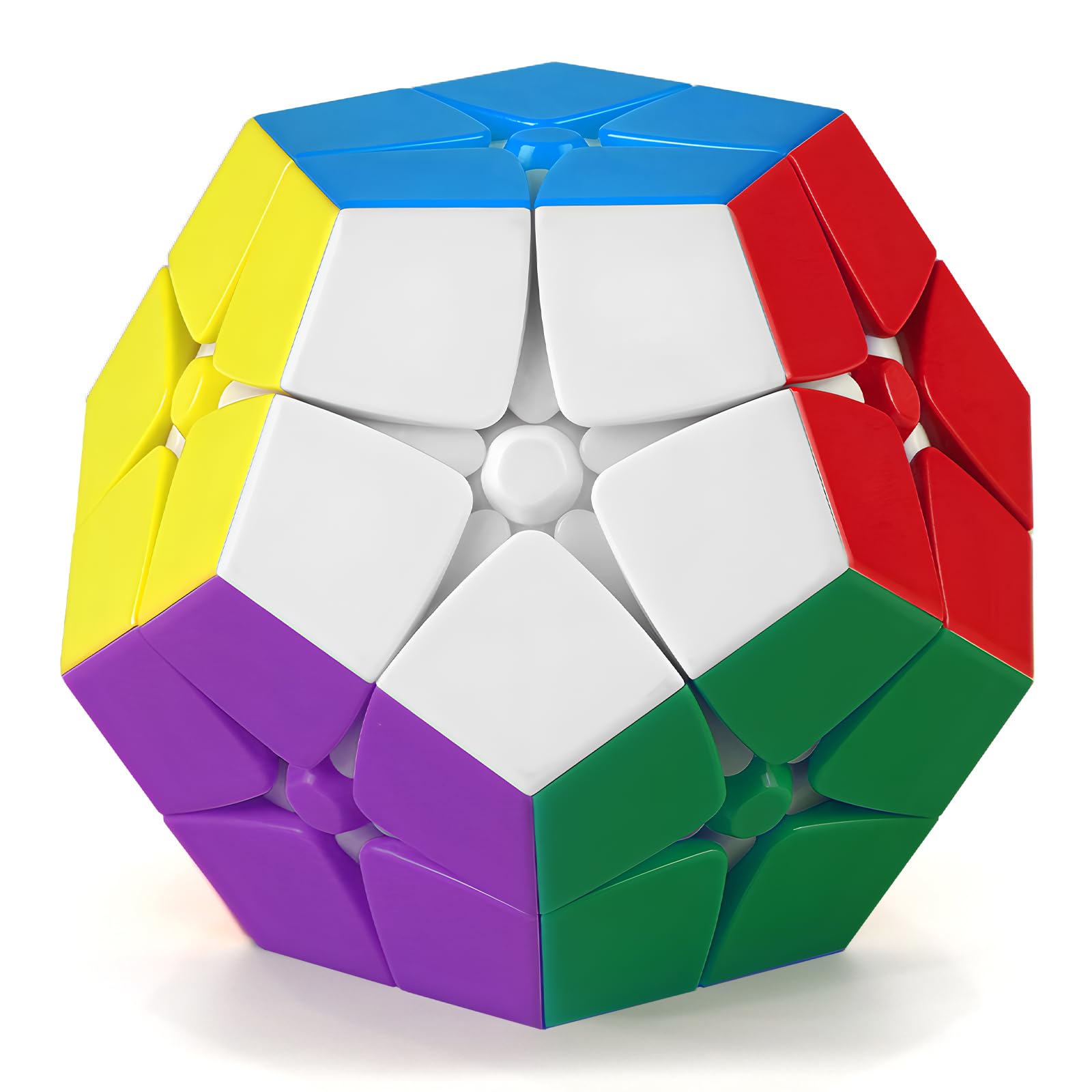 ROXENDA Cubo Magico 2x2 Megaminx - Speed Cube Dodecaedro Senza Etichette, Colori Brillanti e Design Semplice, Giocattolo Educativo con Meccanismo Ultra-Liscio