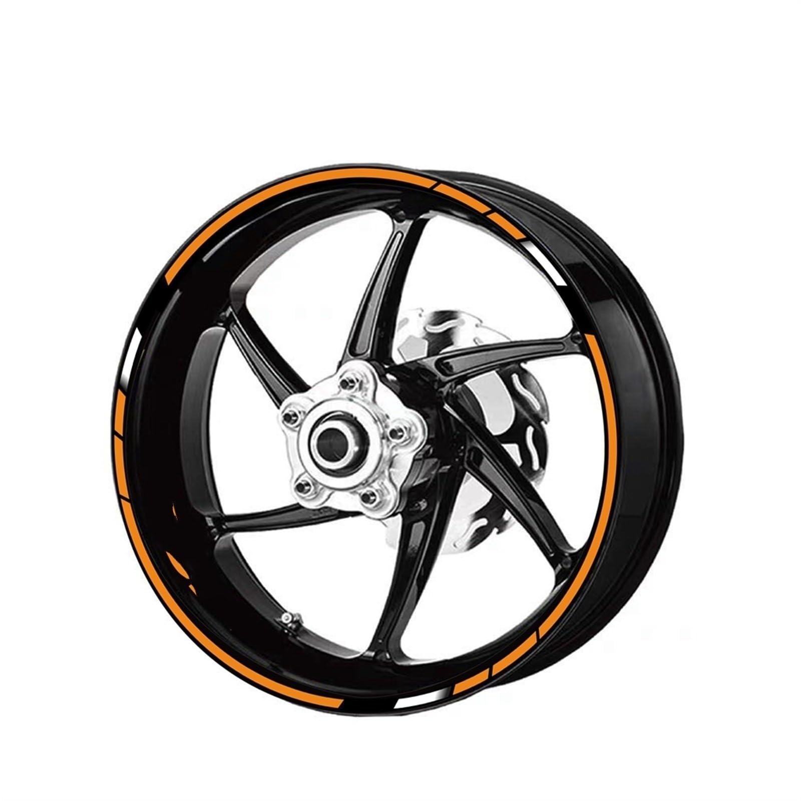 Rim Upgrade Motorcycle Wheel Stickers Reflective Rim Strips Decals 17" for HRC for CBR1000RR for CBR600RR for CBR500R(Color9)