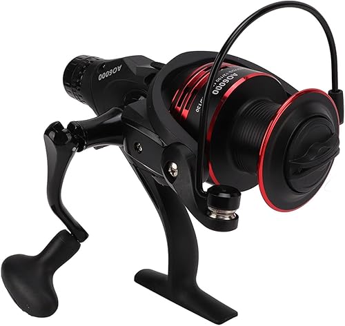 Alomejor Carrete giratorio, delantero trasero doble perilla de arrastre de pesca carrete de arrastre 9+1BB 4.7 1 taza de alambre de metal para