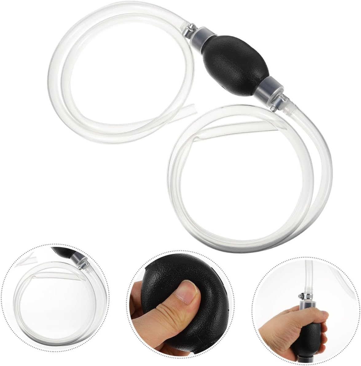 Hand Pump Car Fuel Transfer Pump with Rubber Hose for Gasoline and Diesel Corrosion Resistant Fuel Transfer Tool for Automotive Use