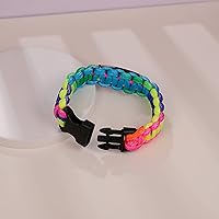 Vista 5 de Pulsera de alerta médica Paracord para hombres y mujeres Pulsera de identificación médica de acero inoxidable con hebillas de liberación lateral