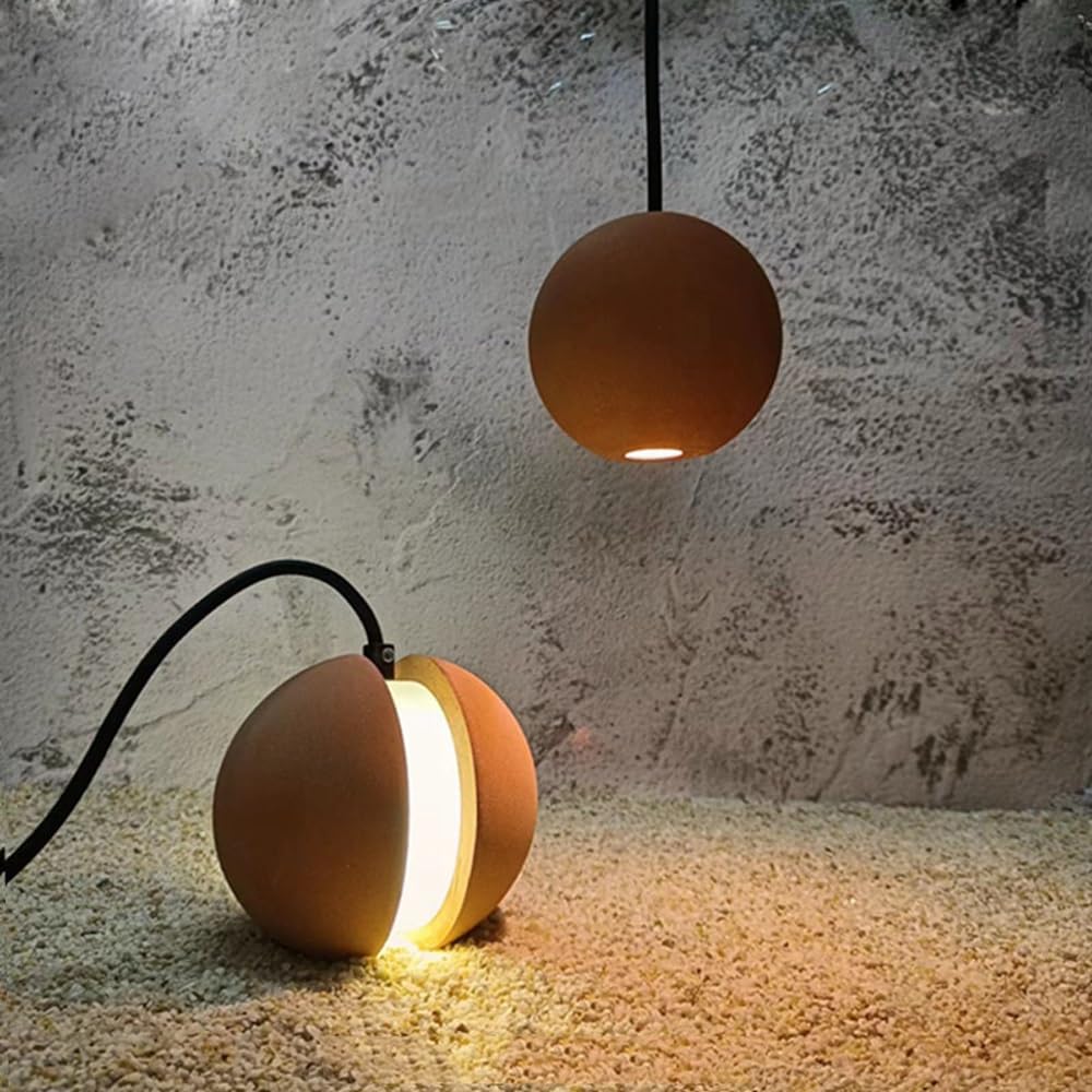 Lampa wisząca LED z terakoty w minimalistycznym stylu nordyckim, regulowana wysokość, unikalny design gwiazdy i księżyca, idealny do stolika nocnego, sypialni, jadalni, wyspy kuchnianej