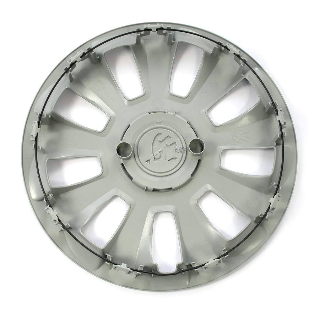 Skoda 1ST601147BZ31 Enjoliveur (1 pièce) 14 pouces Enjoliveur de jante en acier, chromé brillant