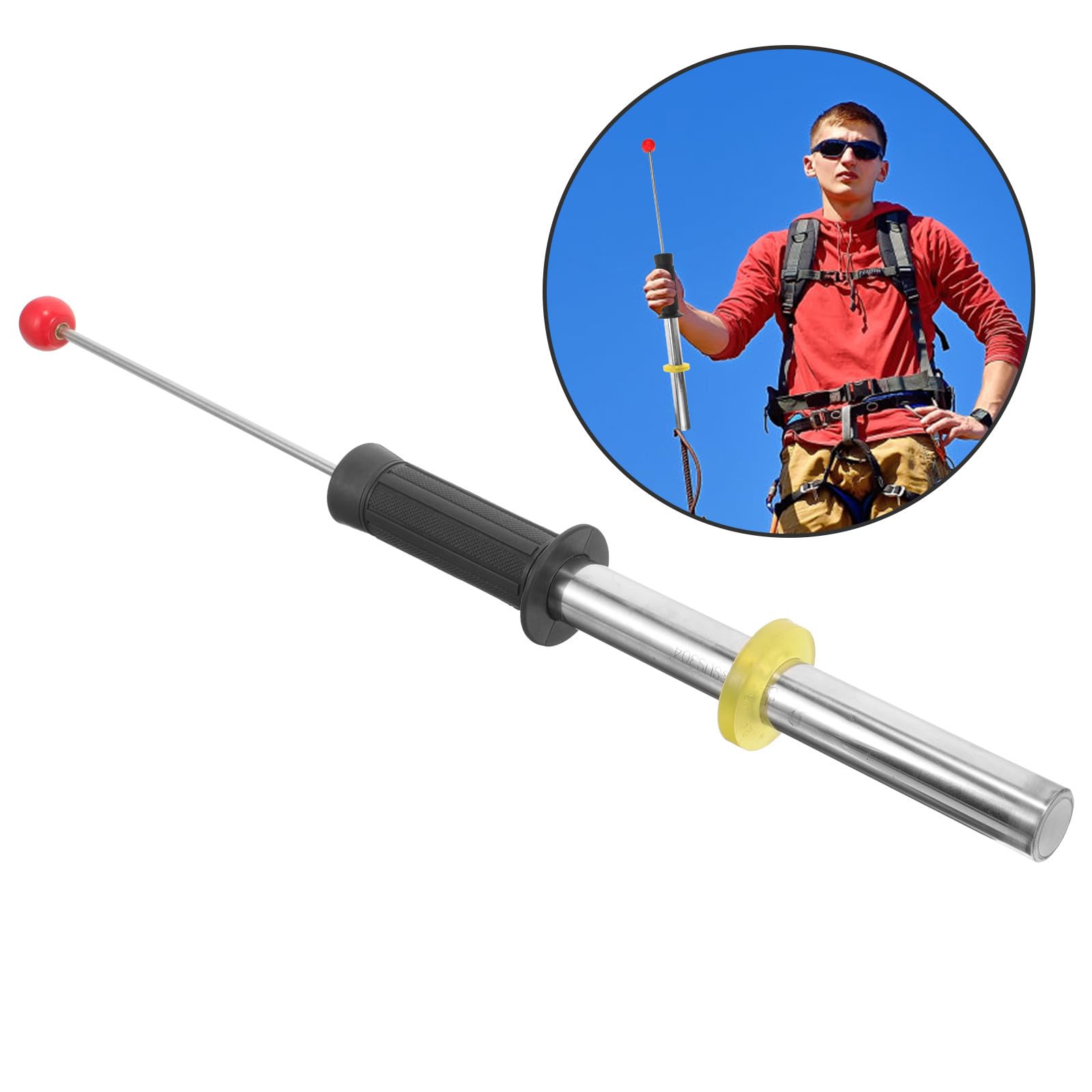 Herramienta de Recogida Imán Extensible Negra Compacta | Acero Inoxidable, Plástico y Magnet, Recoge Limaduras de Hierro, Uso en Taller Seco o Húmedo