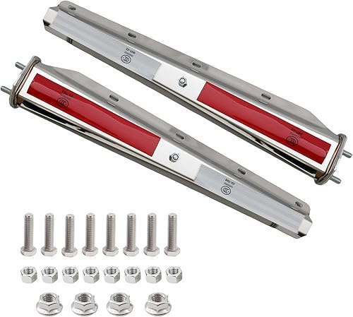 Miniatura 7 de Paquete de 2 soportes de acero inoxidable para semirremolques rectos de alta resistencia, con resorte y resorte para semirremolques de 1-18