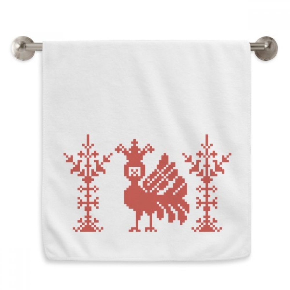 Serviette rouge animal mosaic arbres russie pour en finir avec la peau irritée après la toilette