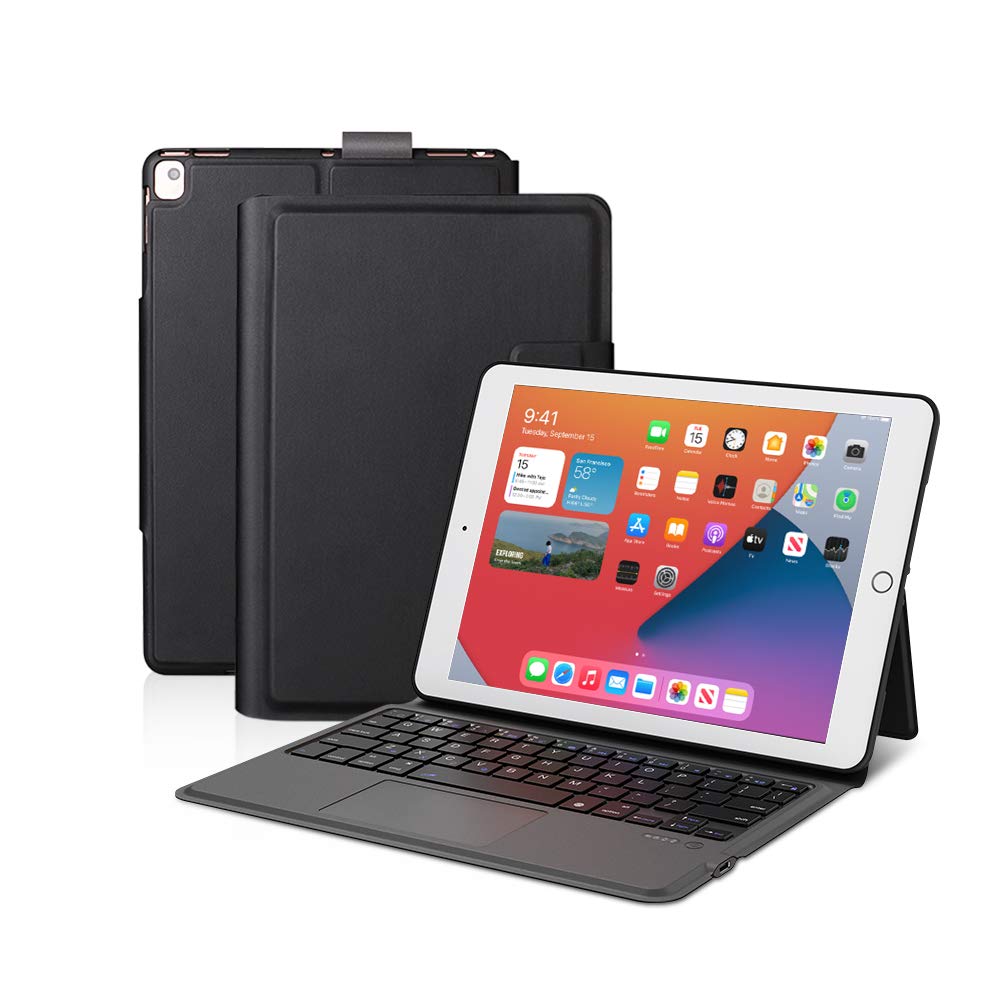 Ewin 10.2 8th/7th for 2020/2019 iPad Keyboard Case with Trackpad - Folio Cover for 2017 iPad Pro 10.5 inch & 2019 iPad Air 3 10.5"