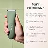 MERIDIAN The Trimmer Original - Recortadora de vello corporal para hombre, afeitadora eléctrica para vello púbico, pecho, piernas y bikini, impermeable y recargable, Sage 2