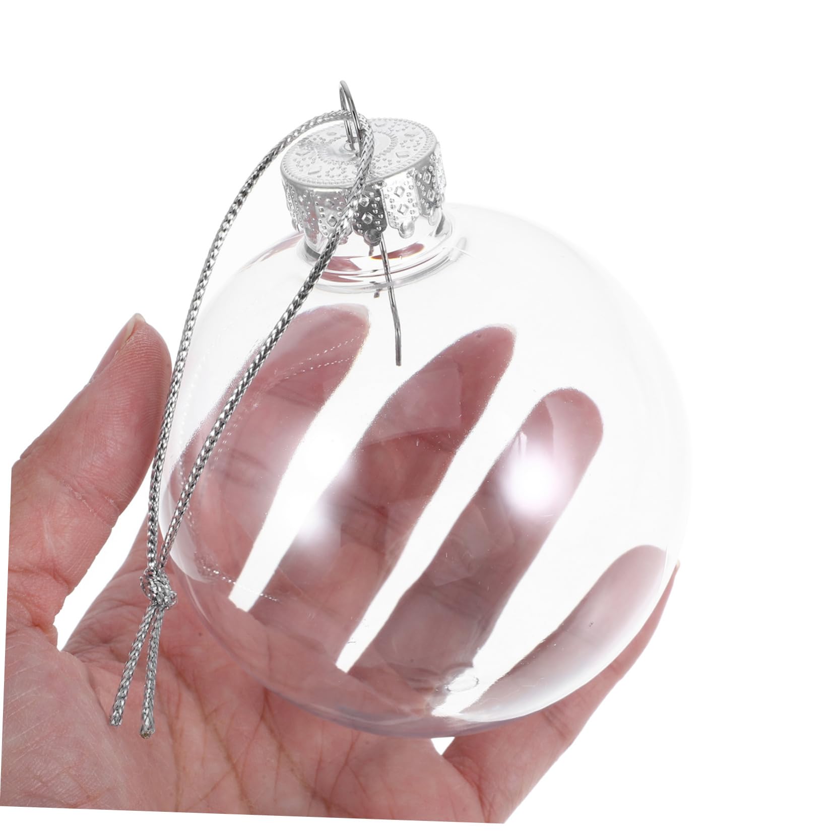 Cabilock 20piezas Colgante de Bola Navideña Transparente y Rellenable para Adornos de Árbol de Navidad Decoración Festiva de Fiestas