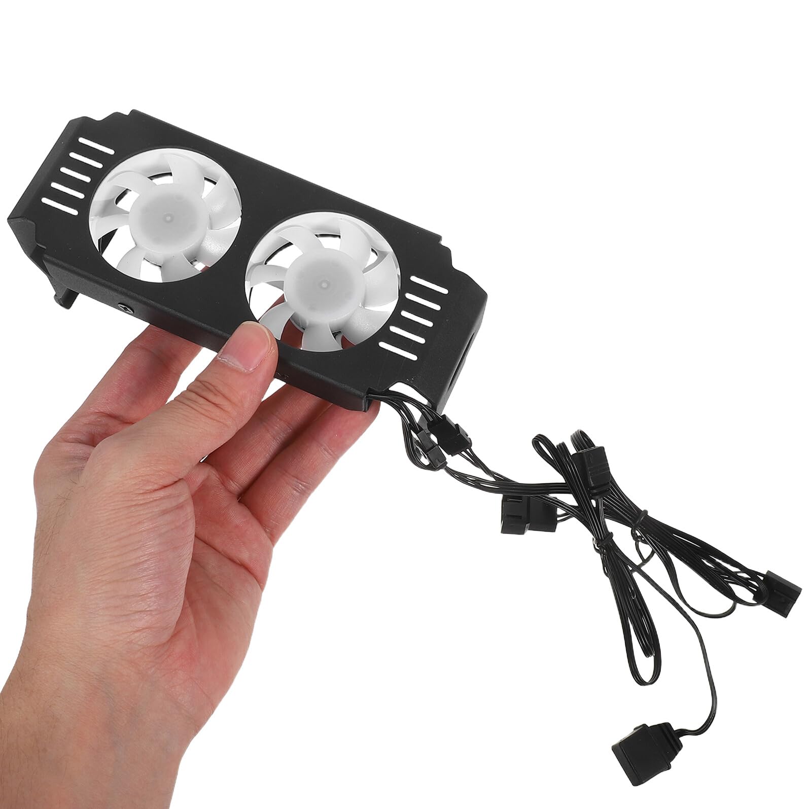 Enfriador de Ram para PC con Ventiladores Duales Argb, Disipador de Calor, Control de Temperatura Pwm de 3 Conectores, Diseño Metálico para Sesiones de Trabajo y Juegos Nocturnos