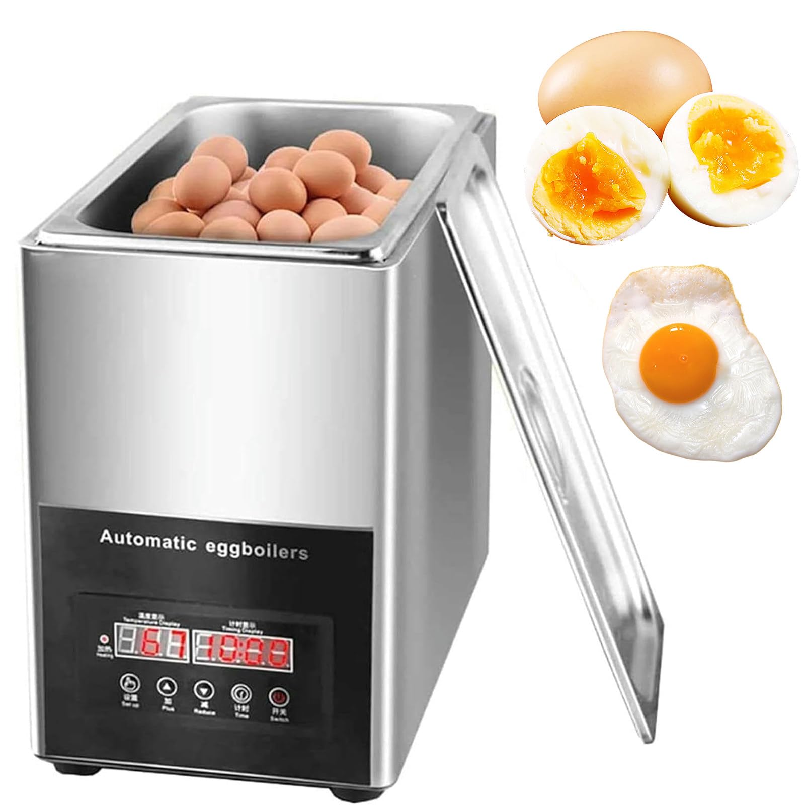 Cocedor de Huevos, Cocedor Huevos de 500 W, 50 Huevos Fáciles de Pelar, Huevos Blandos, Medianos, Duros, Pochados, Cocedor Automático Inteligente de Huevos Cocidos