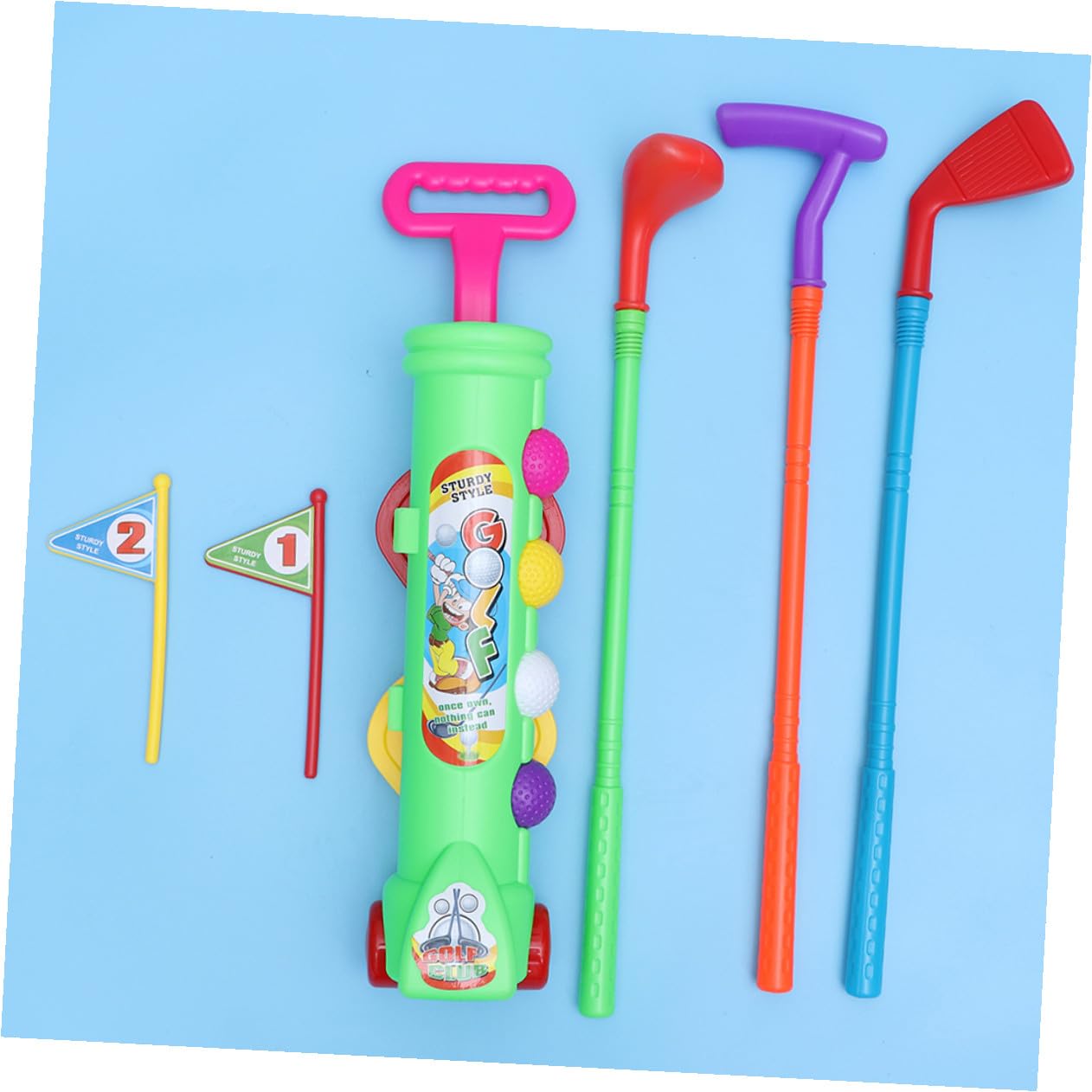 ORFOFE 2 set Giochi Educativi Golf in Plastica per Adulti Gioco Sportivo Indoor e Outdoor Promuove Sviluppo Motorio e Immaginazione Attività Genitore-figlio Verde