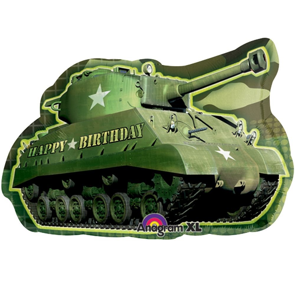 Anagram International Army Tank Birthday Shape Pack, 26"