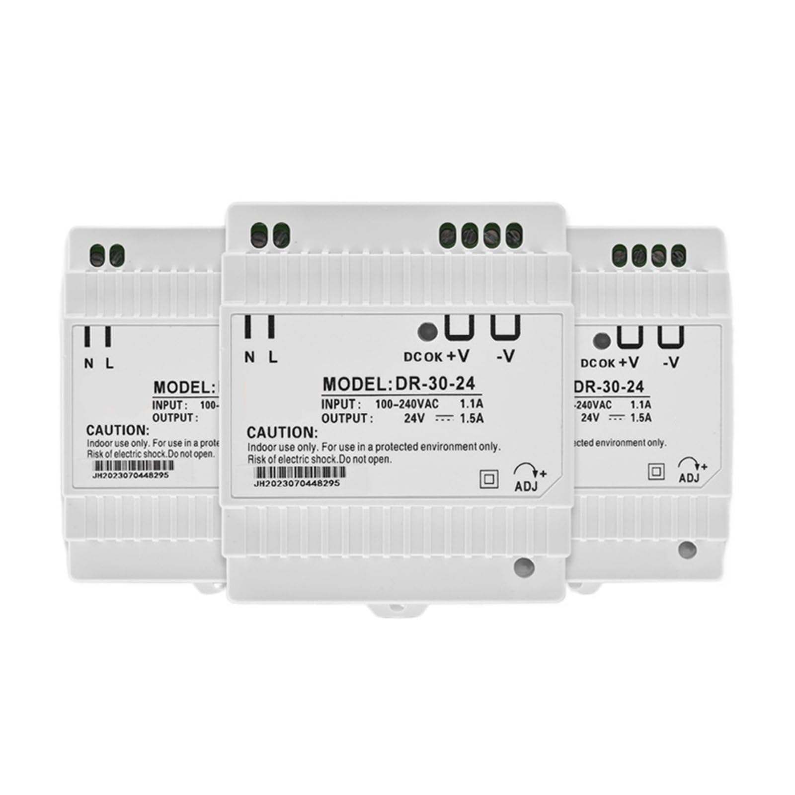 hutschienen-netzteil DR-30 30 W Industrielles Schaltnetzteil for DIN-Schienenmontage, Eingang 100–240 V AC, Ausgang DC 5 V 12 V 24 V 1,5 A 2,5 A 3 A(5V 3A_30W)