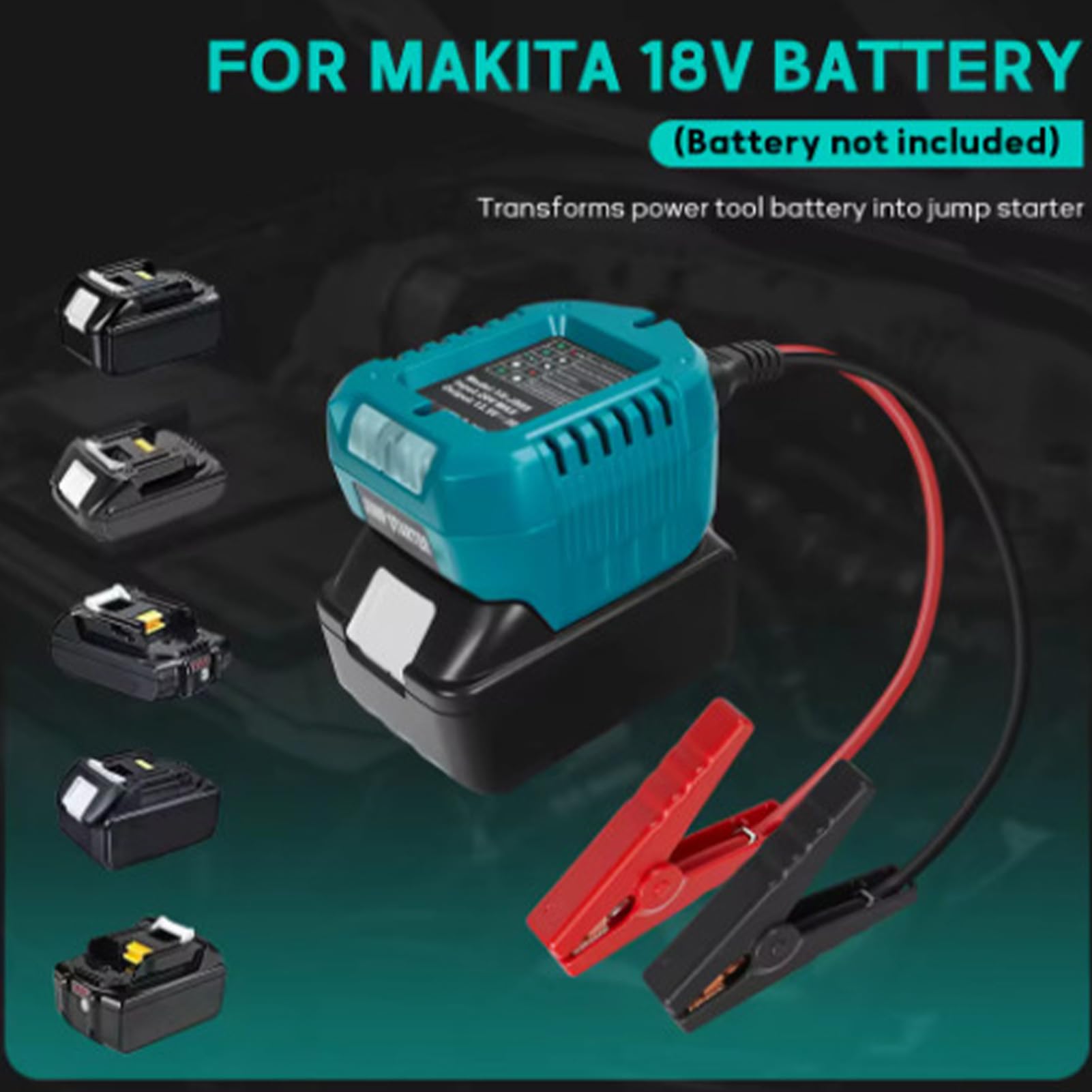 Luocute Arrancador de Batería Portátil para Baterías de 18 V, 10 AWG