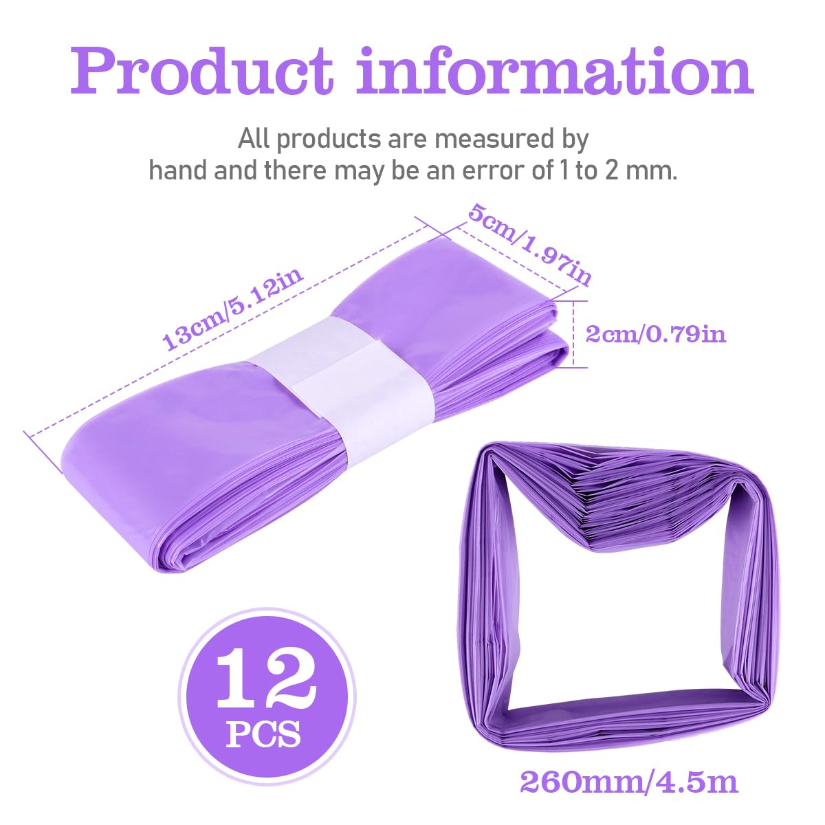 12 scatole di ricarica per pannolini, pattumiera per pannolini, antiodore, spessore 4,5 m (viola), compatibile con Tommee Tippee, Angelcare, LitterLocker, germoglio