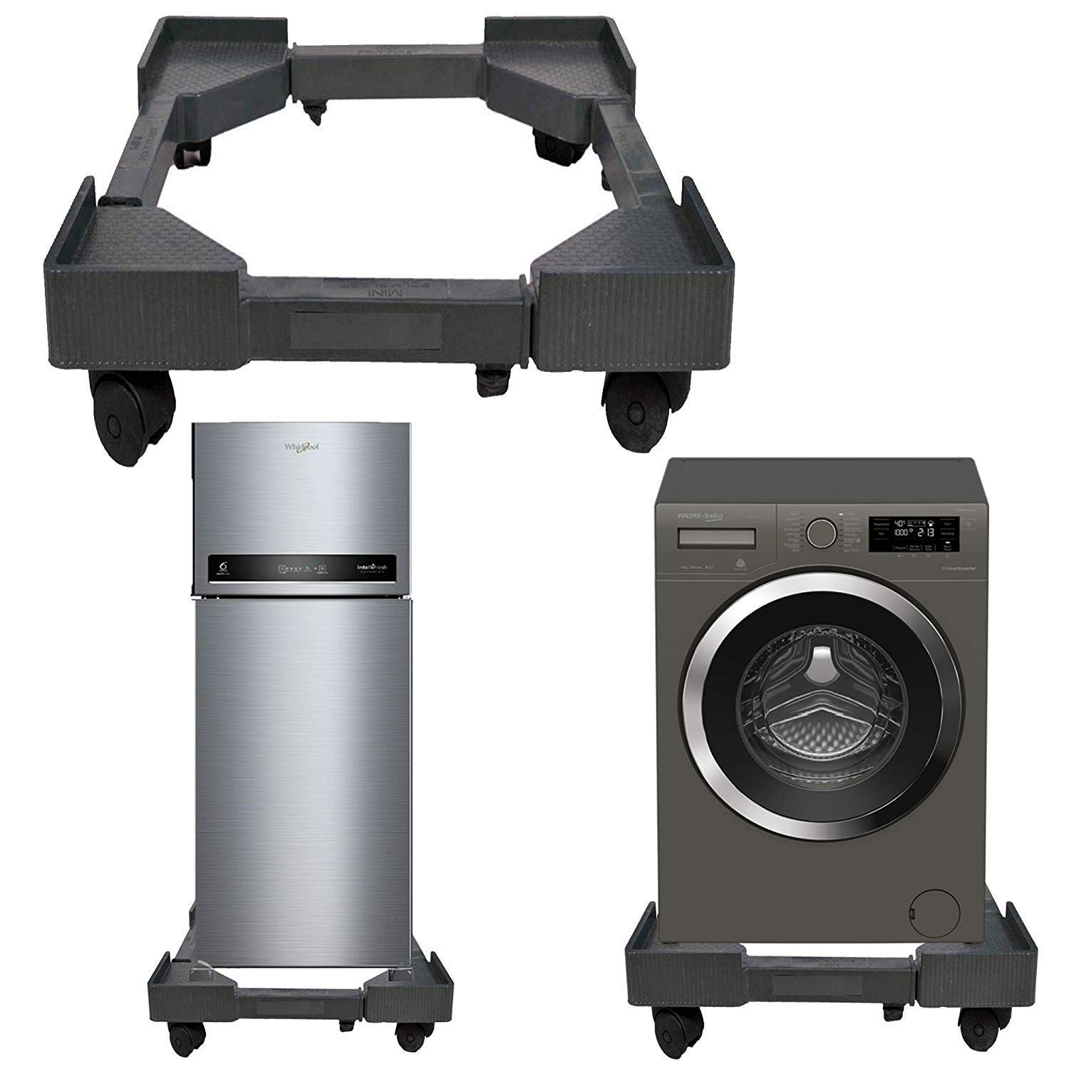 Buy AVR Adjustable Universal Plastic Washing Machine Trolley Stand for