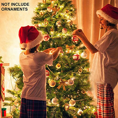 Juegoal 7.5 Foot Artificial Christmas Tree With 600 Led Warm White String Lights (Not Pre-Strung) 8 Lighting Modes Fake Xmas Tree With Durable Metal Legs, 1350 Tips, Green #TOP5