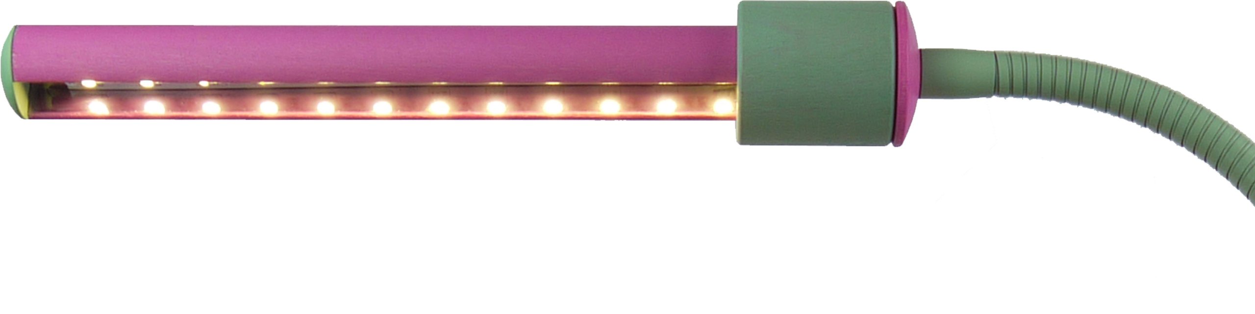 Niermann Lampe avec pince de fixation et éclairage LED Vert tendre/magenta (238)
