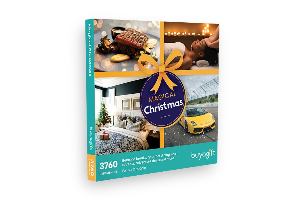 Buyagift Caja mágica de regalo de Navidad, más de 4695 experiencias para una o dos personas, para ayudarte a celebrar esta Navidad