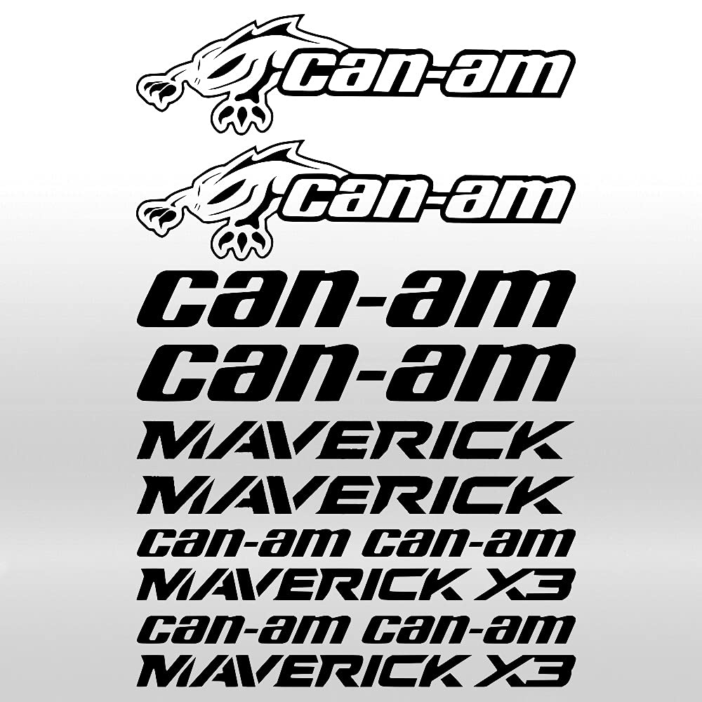2x MAVERICK Decal Vinyl Stickers For Can-Am AVT Vehicles & Motorcycles – Oracal 651 Glossy Die-Cut – Made In USA