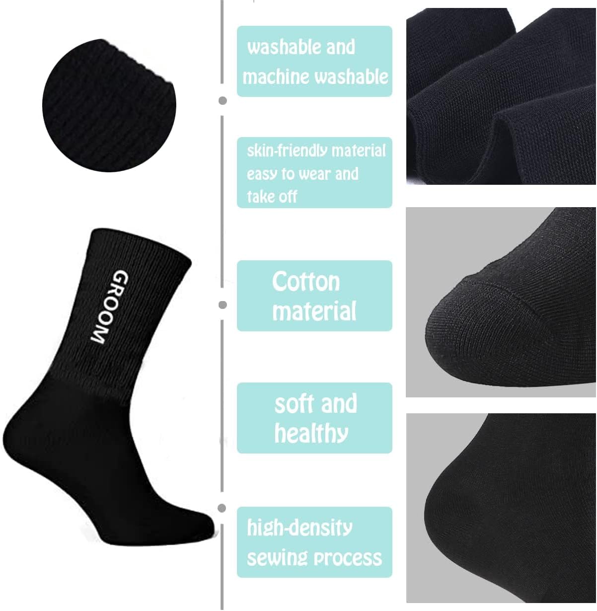 PartyGifts&beyond 7Packs Groomsmen Gifts Socks Bachelor Party Favors for Groom and Best Man