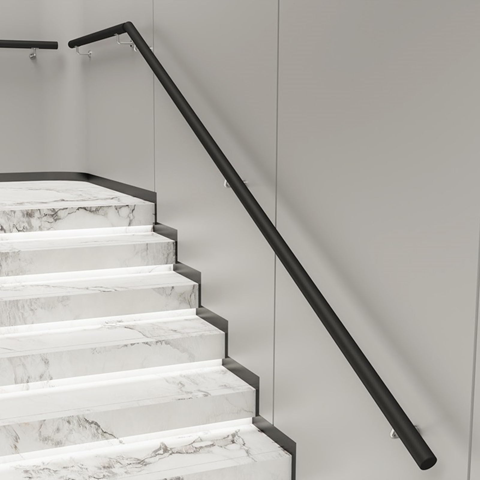 Rampe d'escalier bois noir pour sécuriser les couloirs et lofts