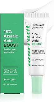 10% Azelaic Acid Booster Cream Gel Azelaic Acid Cream 10% Acne Treatment Cream Soothes Redness Balances Oil Refines Pores Reduces Acne for All Skin Types 30ml