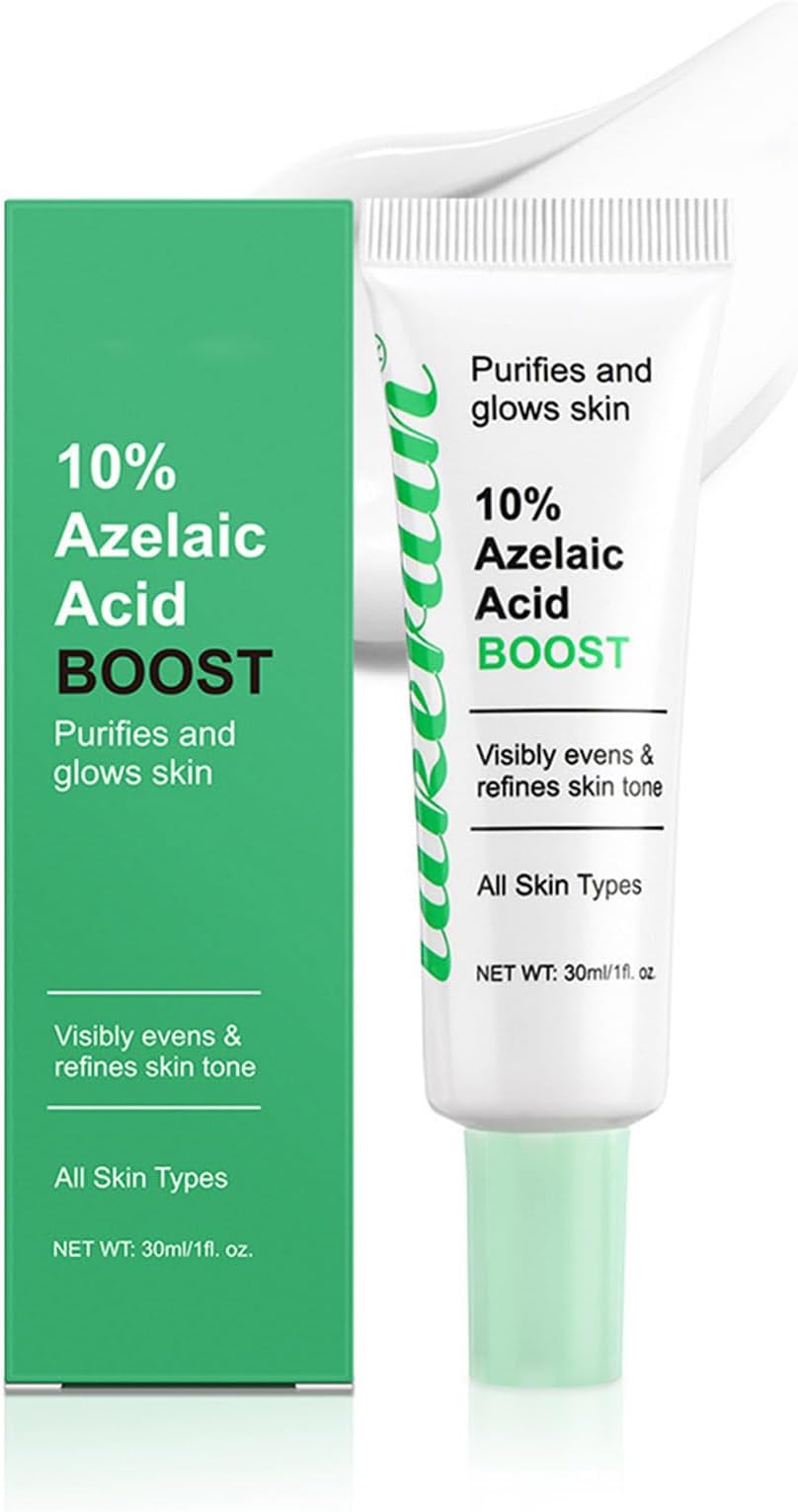 10% Azelaic Acid Booster Cream Gel, Azelaic Acid Cream, Soothes Redness Balances Oil Refines Pores Reduces Acne for All Skin Types 30ml