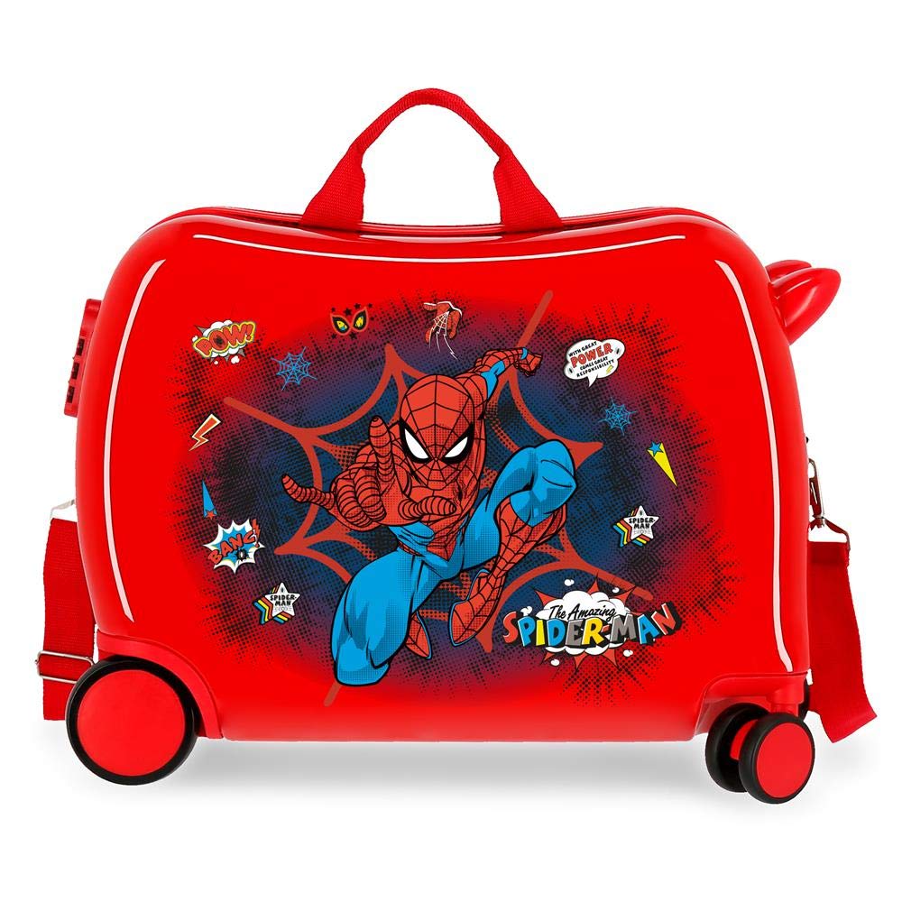 Marvel Spiderman Pop Valise Enfant Rouge 50x38x20 cms Rigide ABS Serrure à combinaison 38L 2,​1kgs 4 roues Bagage à main