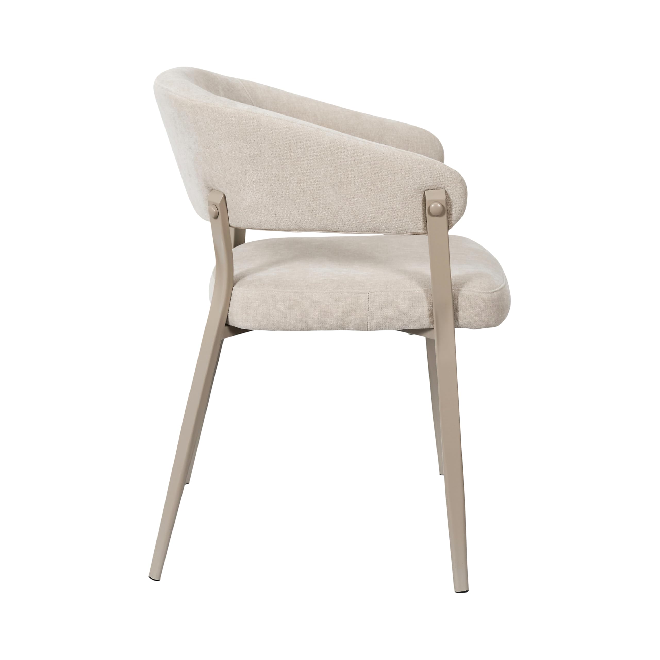 HOME DECO FACTORY - HD7792 - Lot de 2 Fauteuils Confortables au Design Raffiné - Tissu Beige et Pieds en Bois Clair - Parfaits pour Tous Les Intérieurs - Couleur : Beige