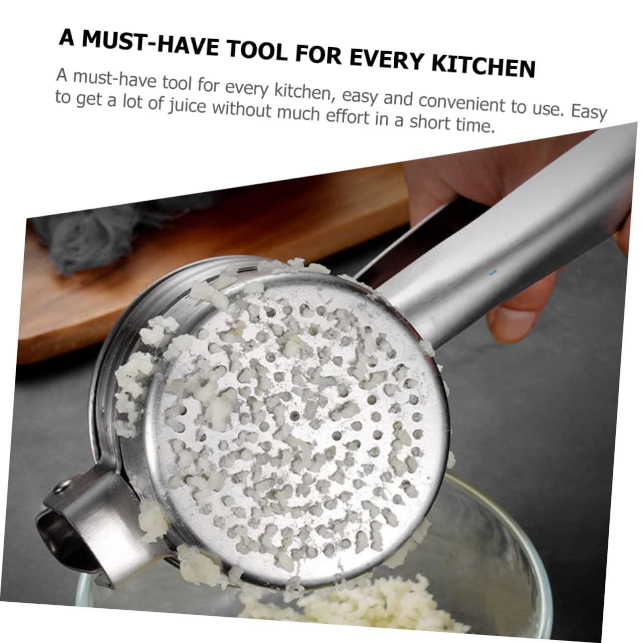 HOMSFOU Manual Stainless Steel Lemon Squeezer Juicer Onion Press Citrus Fruit Juicer