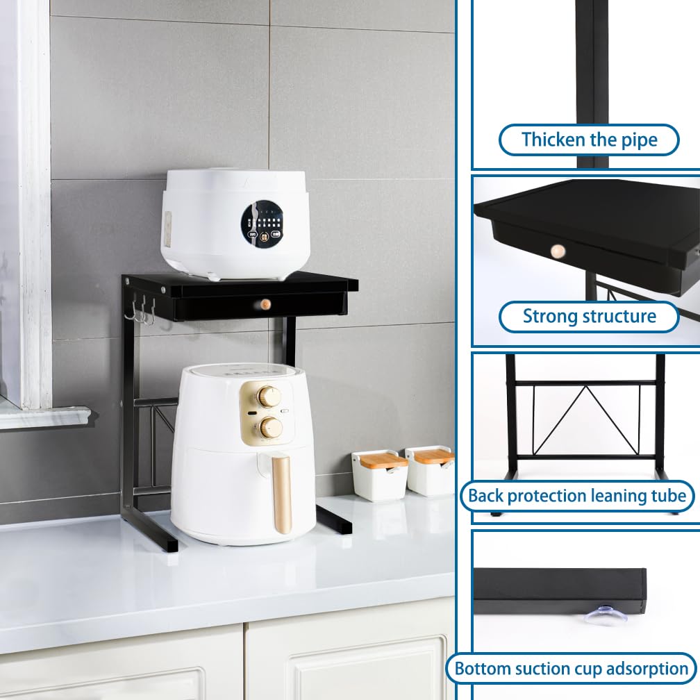 Keukengerei houder Single Layer Intrekbare Keuken Magnetron Plank Desktop Werkblad Rijstkoker Oven Storage Rack voor een breed scala aan opzet- Opberghouder & Standaard